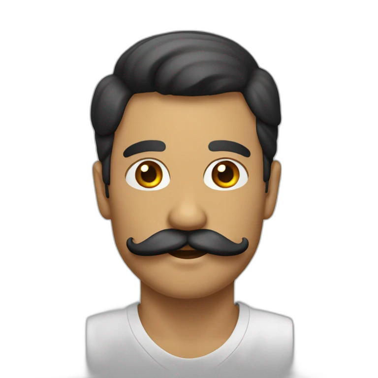 Homme avec une moustache carré  emoji