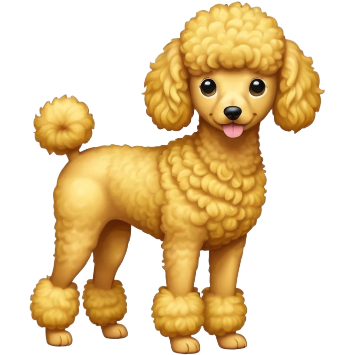 Skinny yellow poodle emoji