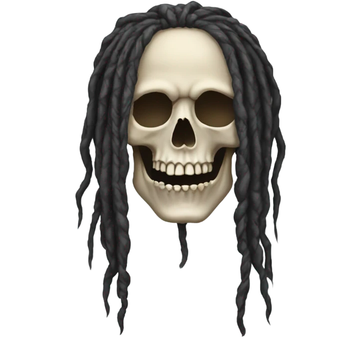Skull with dreads  emoji
