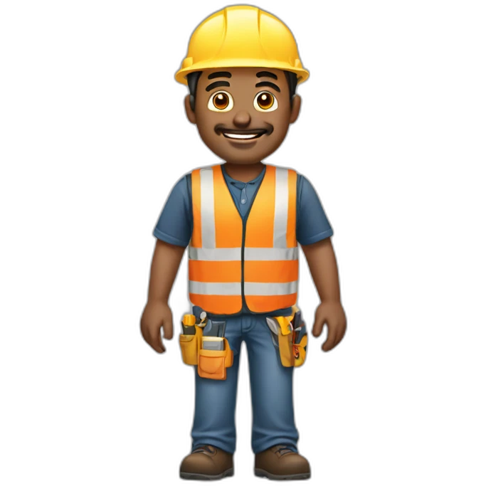 hombre constructor de 45 años emoji