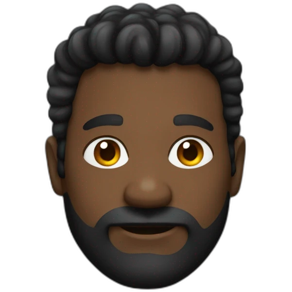 Homme noir gros avec des tresses collées emoji