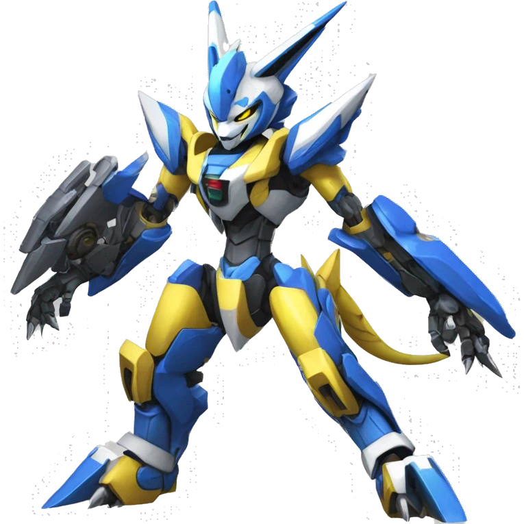 Renamon-Zeraora-Medabot-Mecha full body emoji