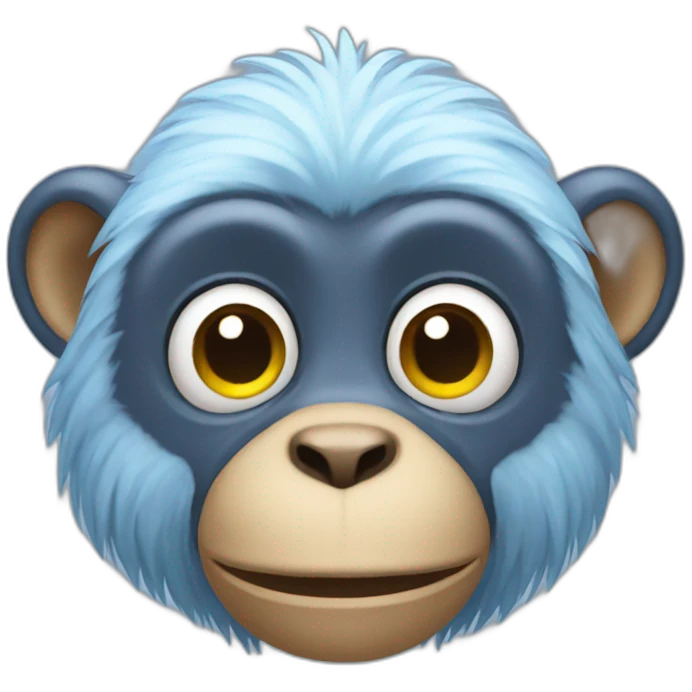 Blue monkey emoji
