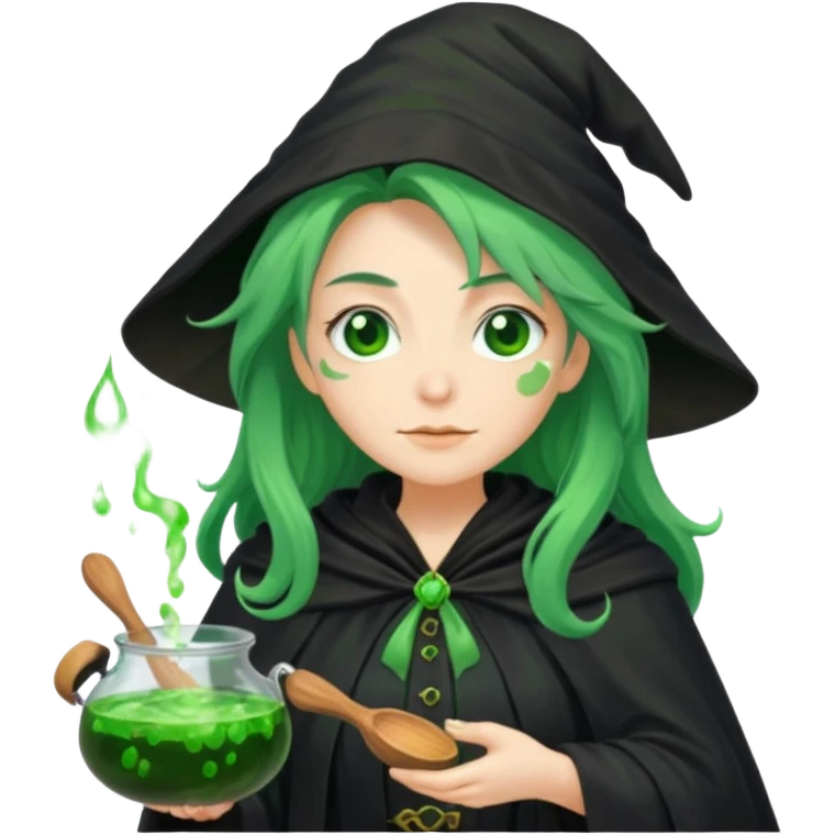 green witch cooking potion emoji