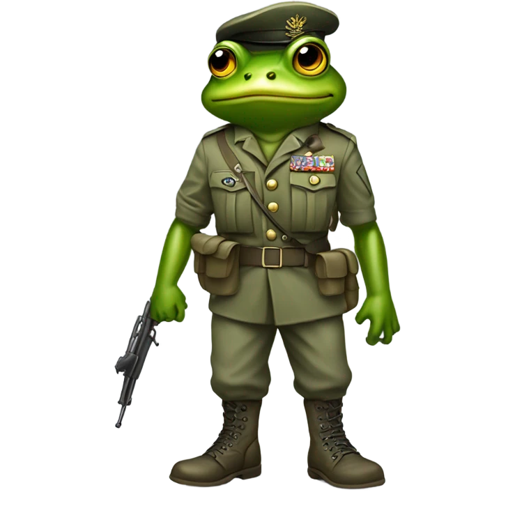 soldier frog emoji