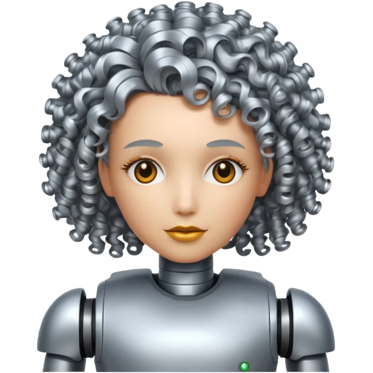 robot curly hair emoji