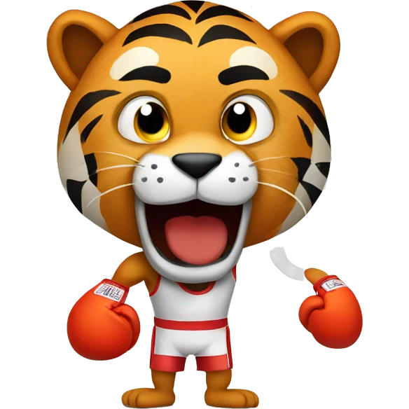 boxing Training  Tiger  emoji