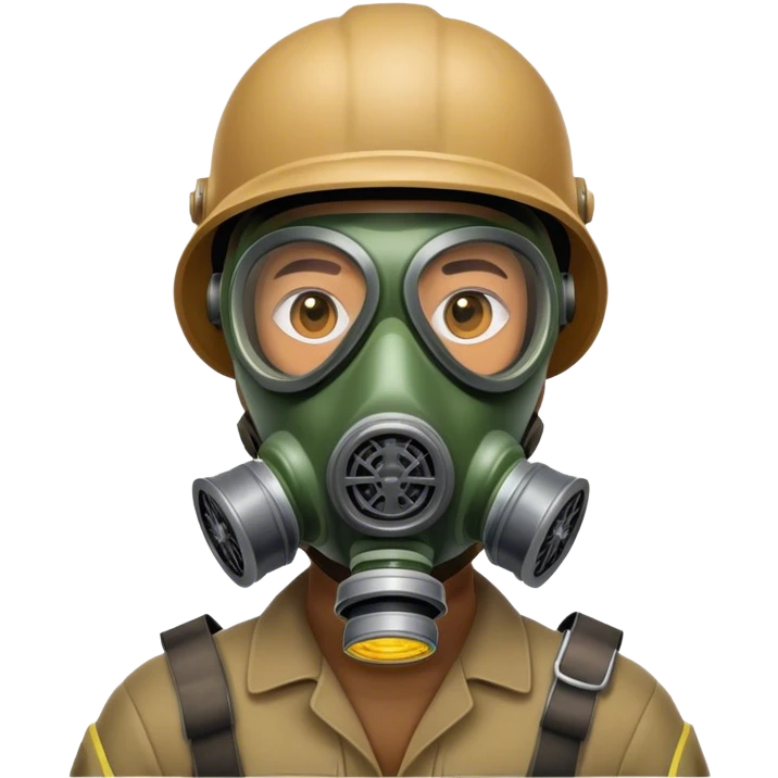 man wearing a gas mask emoji