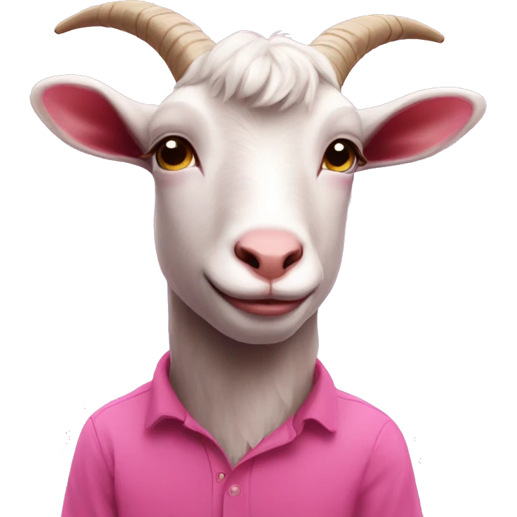 give me a pink goat like aesthetic  emoji