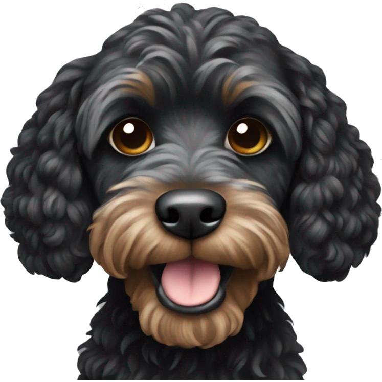 Black cockapoo emoji