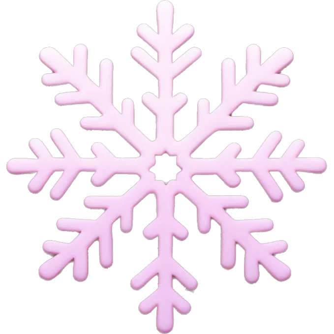 pastel pink snowflake  emoji