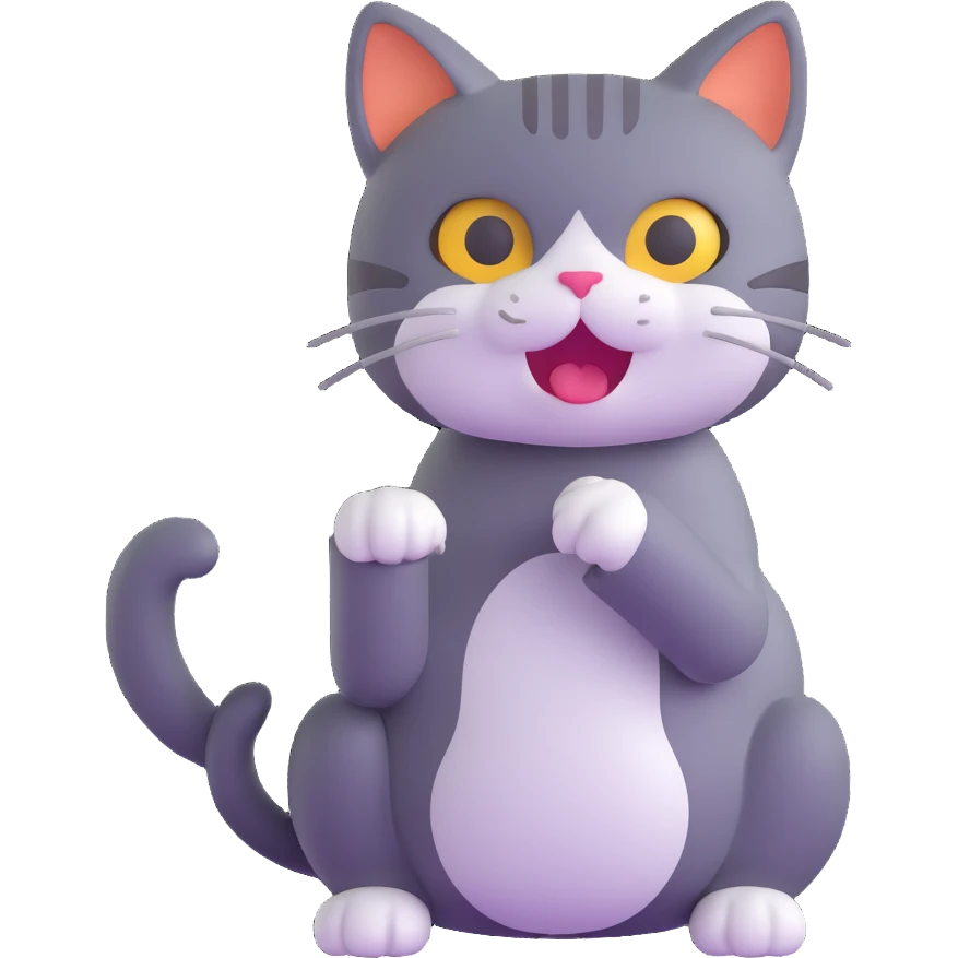 cat doing a mewing pose emoji