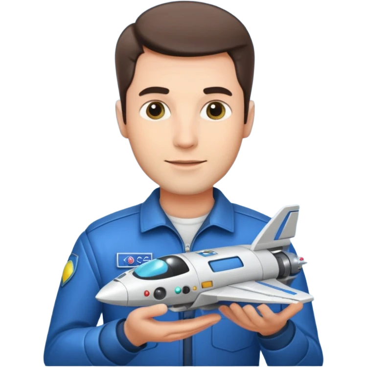 portrait of a male admirer add spaceship emoji