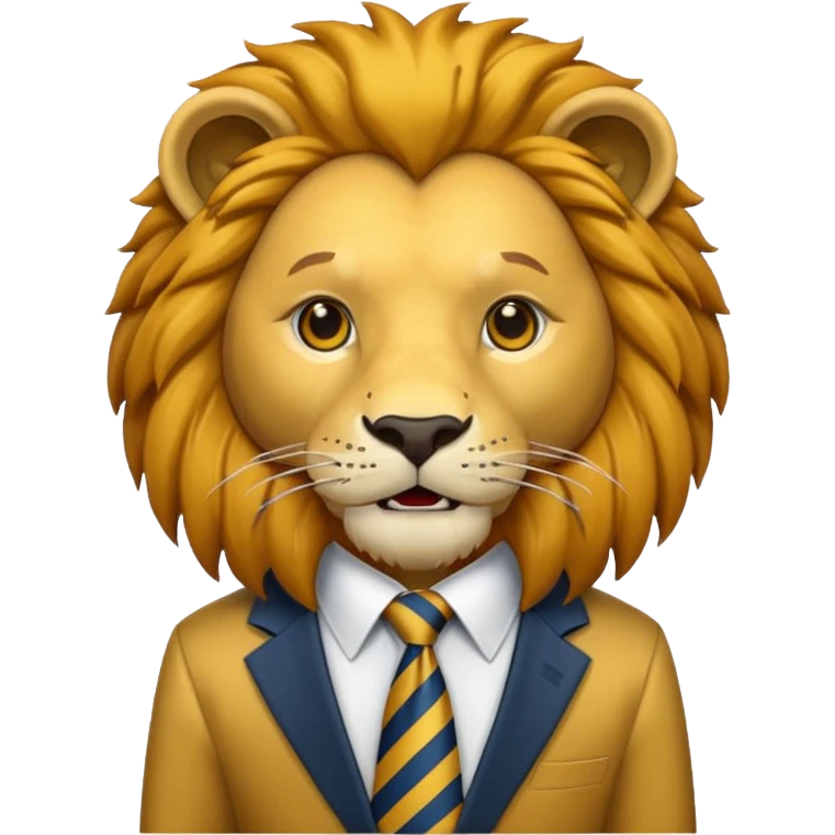 lion with tie emoji