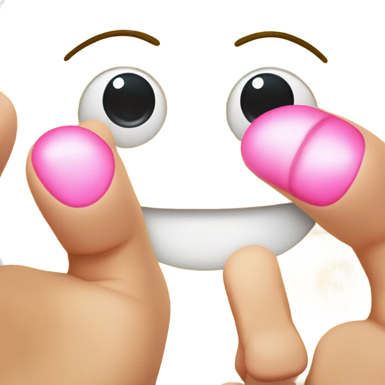 Smiley face poking the fingers emoji