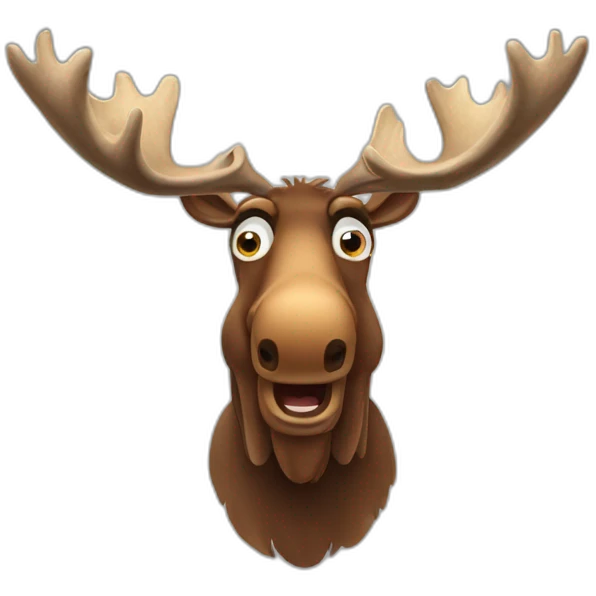 Shocked moose emoji