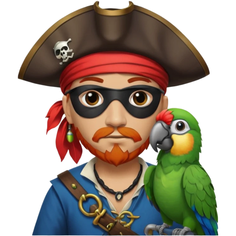 pirate and parrot emoji