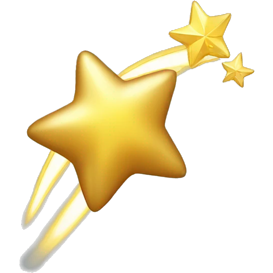 Golden shooting star emoji