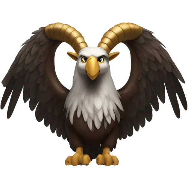An eagle carrying a ram  emoji