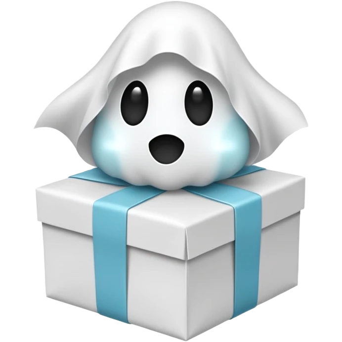 ghost shaped gift emoji