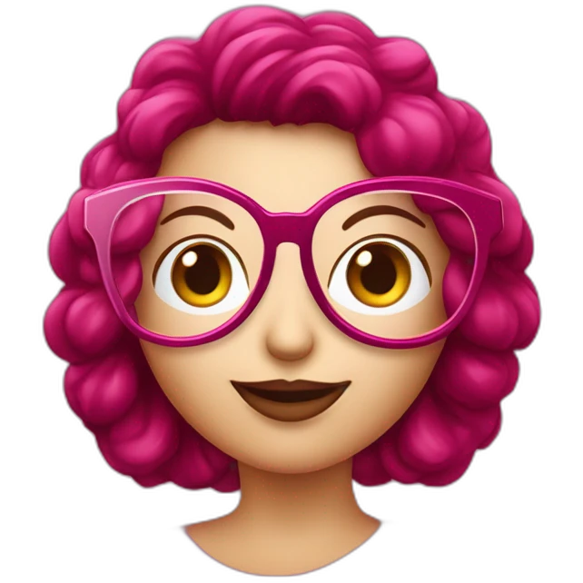 Une belle framboise avec une grosse paire de lunettes emoji