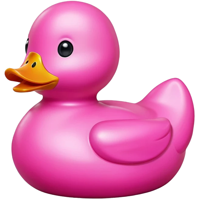 Pink rubber duck emoji
