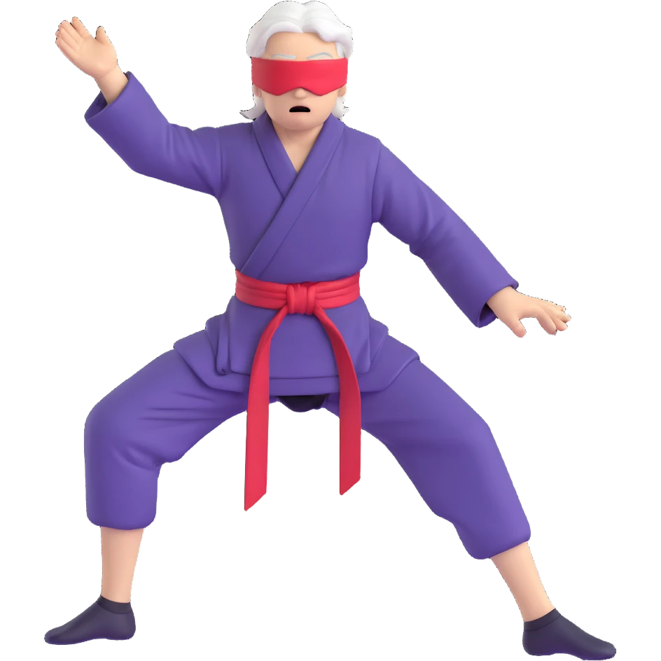 Gojo Satoru from Jujutsu Kaisen, 3D anime style, white hair, blindfold, dynamic pose emoji