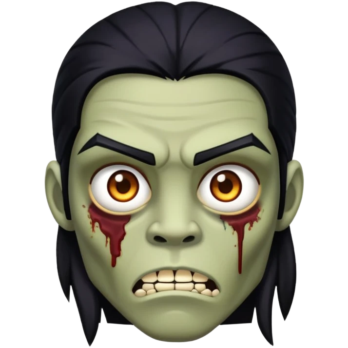 Zumbi cabelo longo emoji