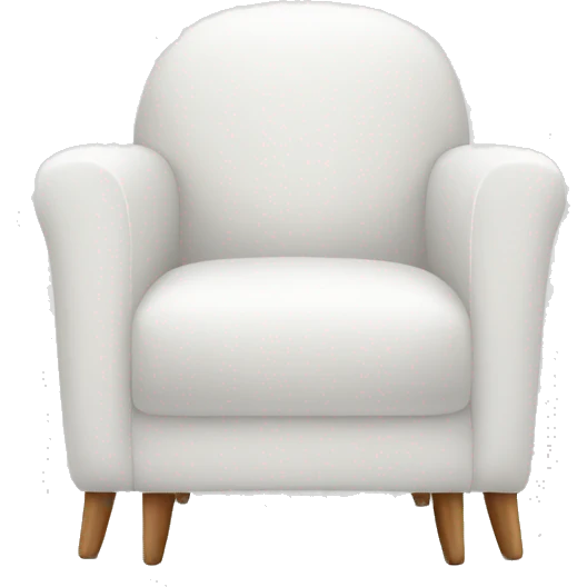 White modern chair emoji