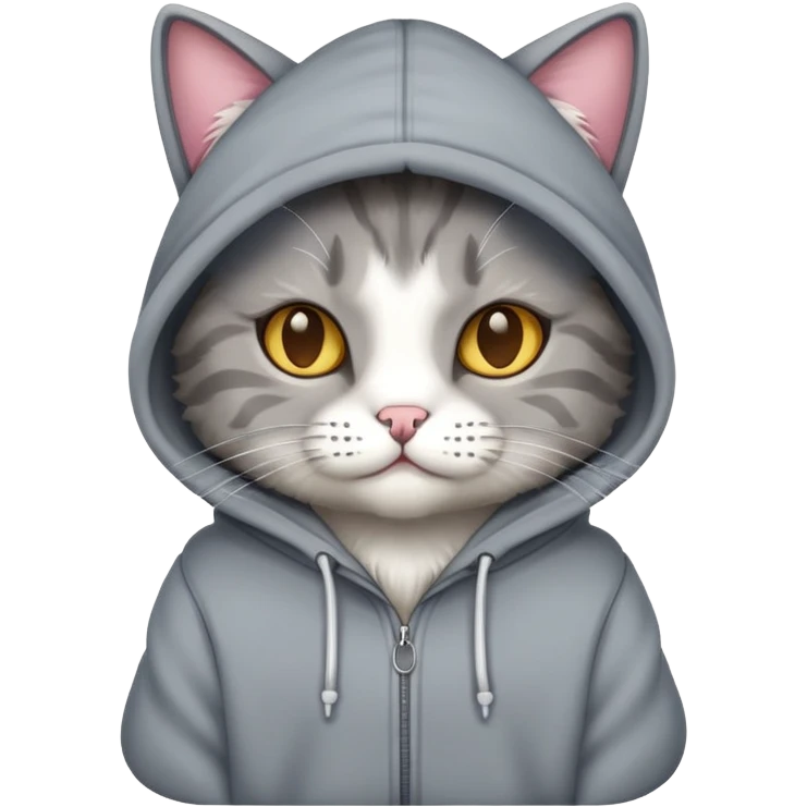 Cat with hoodie emoji