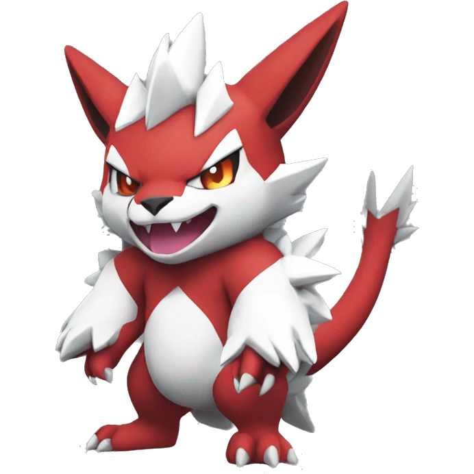 Full body cute cool Guilmon-Zoroark-Zangoose-Incineroar emoji