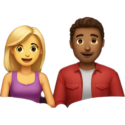 couple date sitting in theater emoji