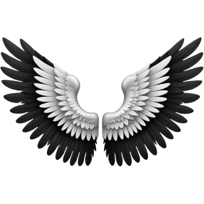 black and white wings emoji
