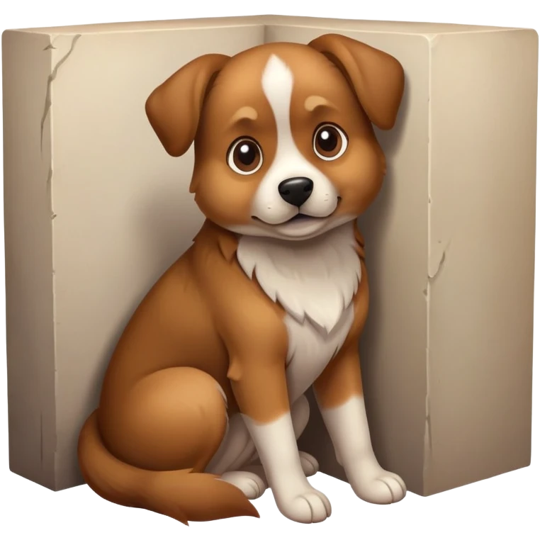 Dog in a corner emoji