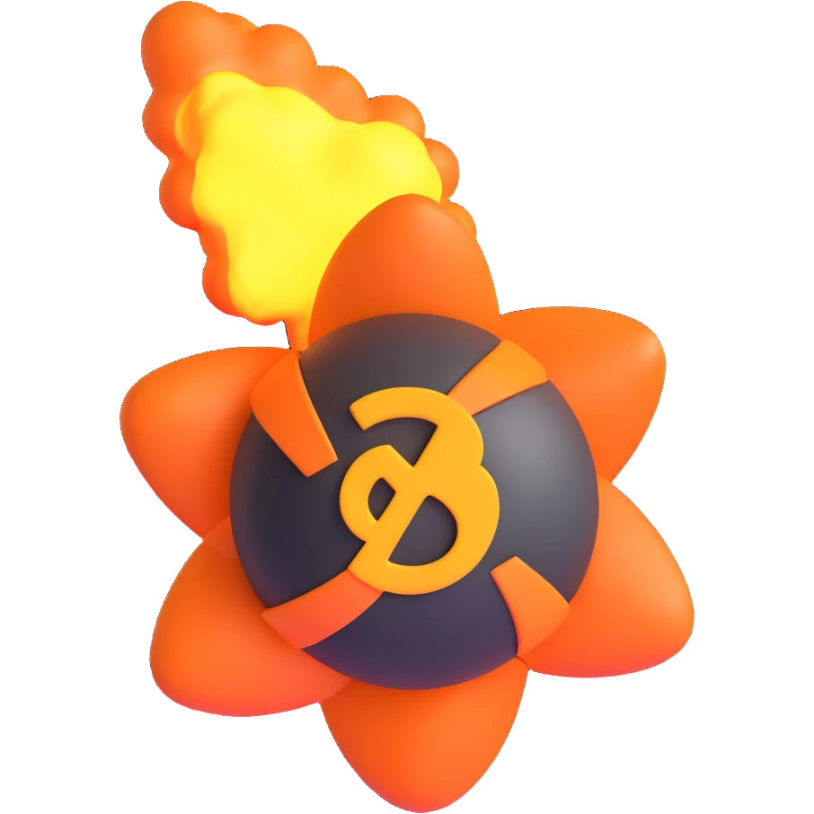 nuke symbol, 3d emoji style emoji