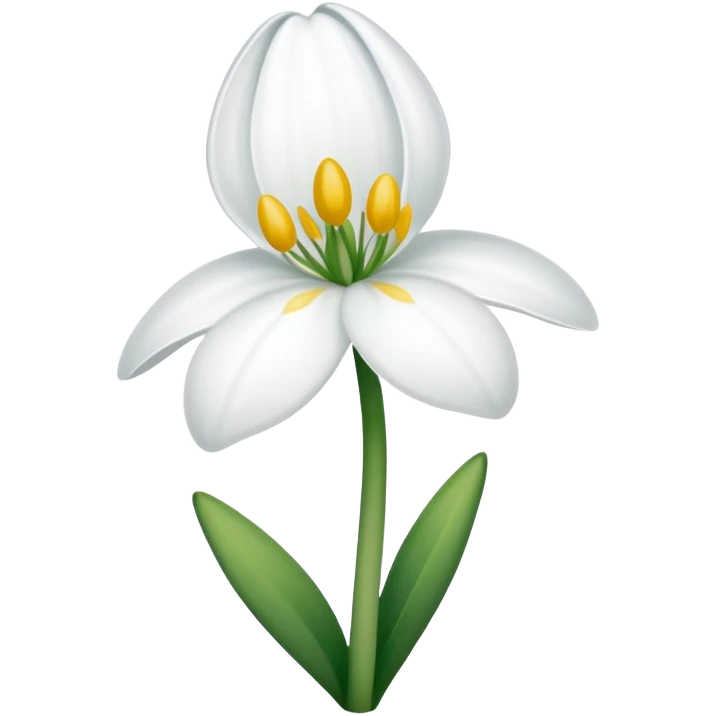 snowdrop flower with sun emoji