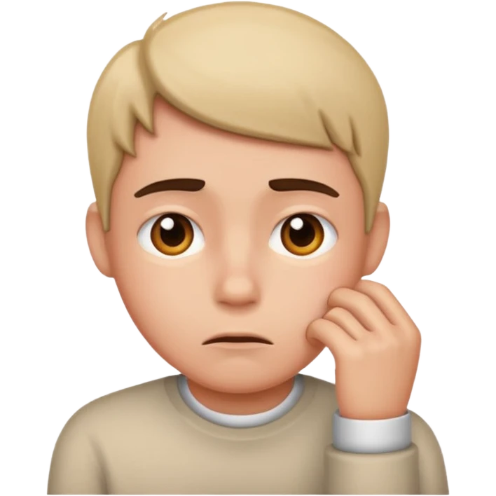 Face feel bored emoji