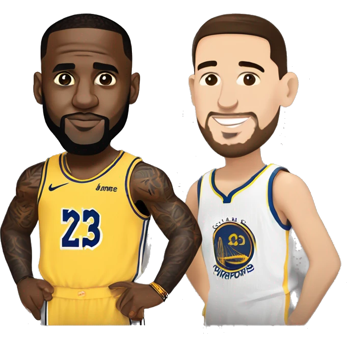 lebron james and klay thompson emoji