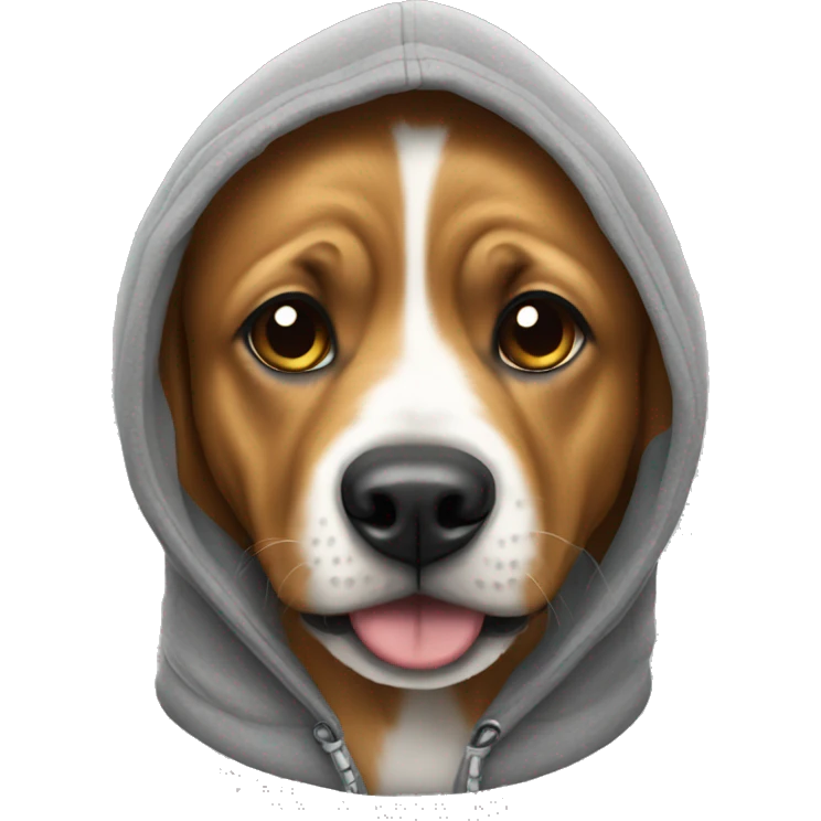Dog with hoodie  emoji