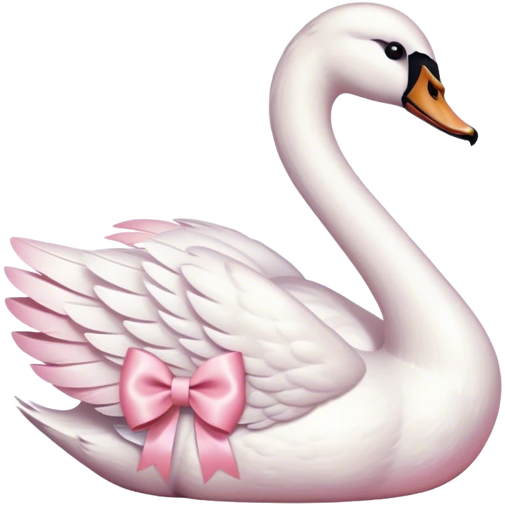 swan light pink bow emoji