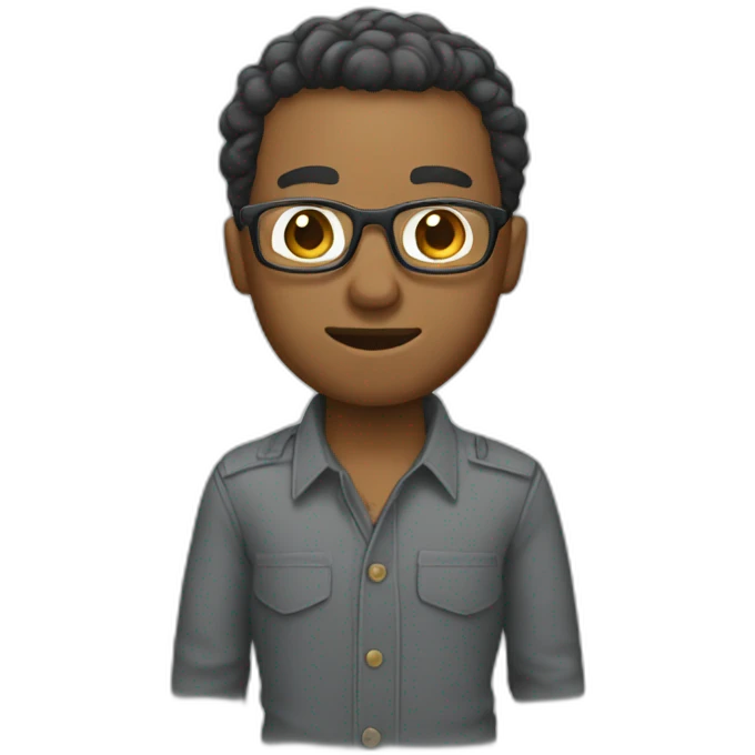 Journalist informal cloth slightly mulato emoji
