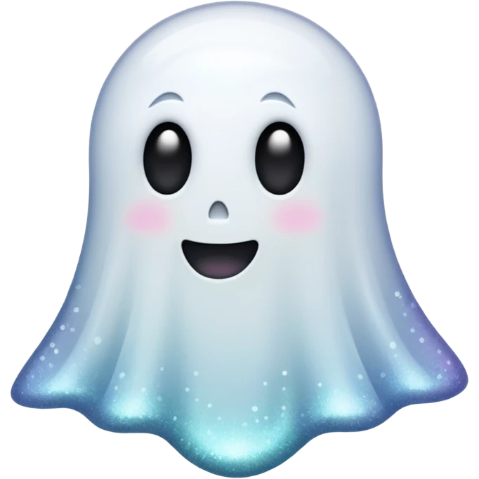 glitter white ghost emoji