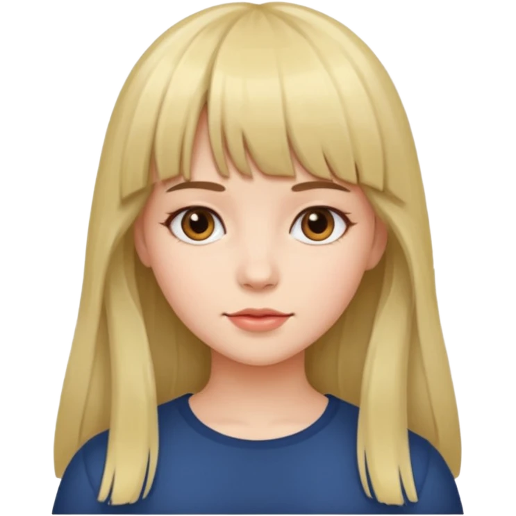 girl with bangs and long hair emoji