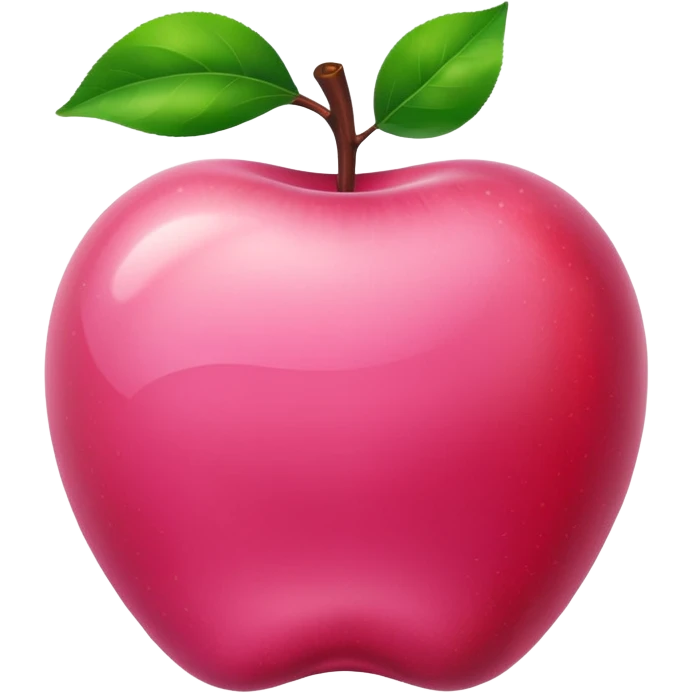 Light pink apple with leaf emoji