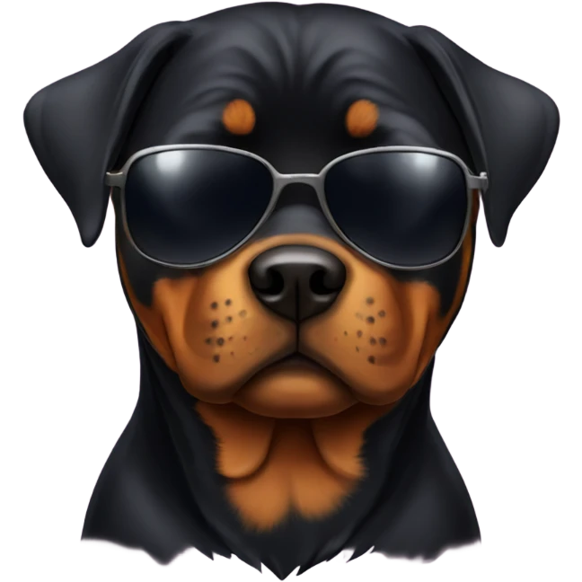 Rottweiler with sunglasses  emoji