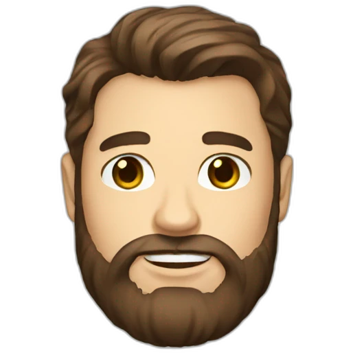 Groom Brown hair Brown eyes fat beard long hair emoji