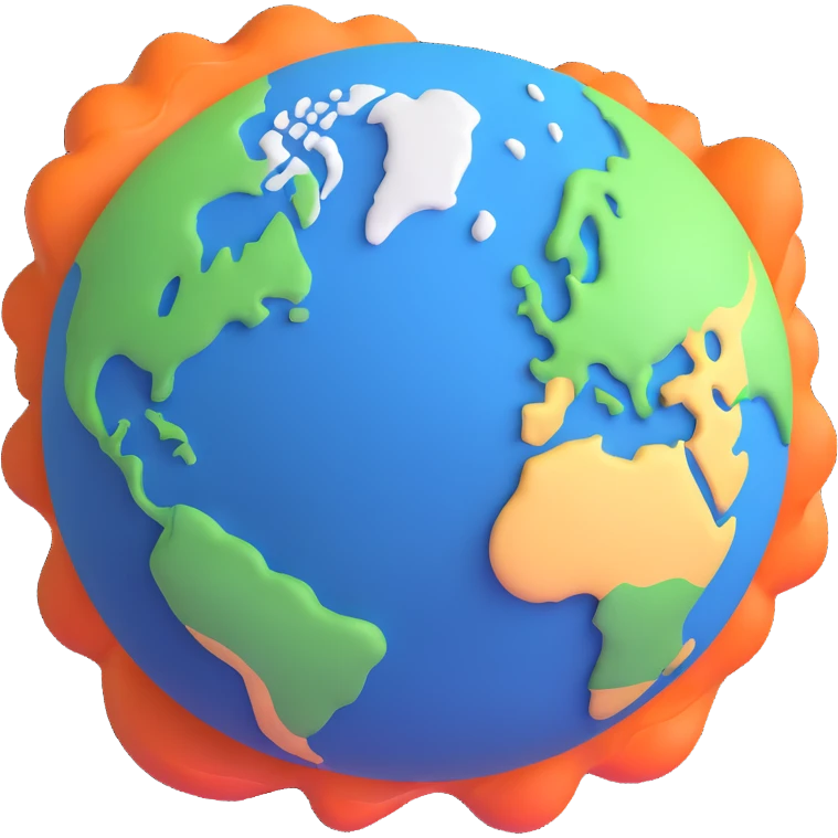 abstract earth being formed, cosmic origins emoji