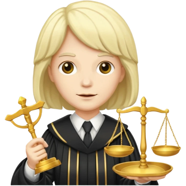 Fancy judge with golden scales emoji