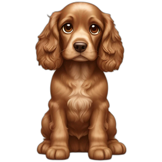 cocker spaniel dog brown emoji