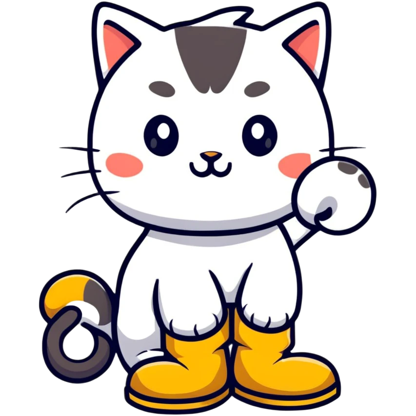 a cat wearing boots emoji